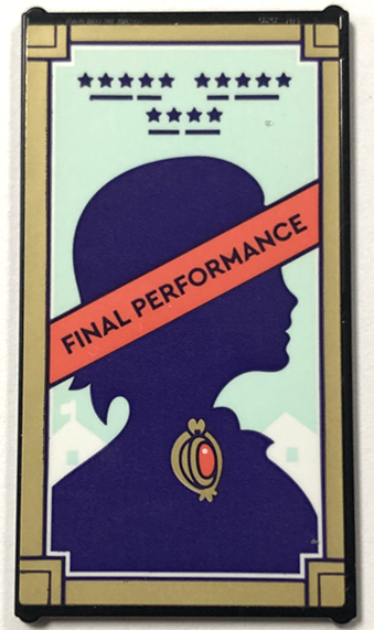 Glass for Window 1 x 4 x 6 with Theater Poster with 'FINAL PERFORMANCE', Stars, Silhouette and Gold Frame Pattern (Sticker) - Set 41714