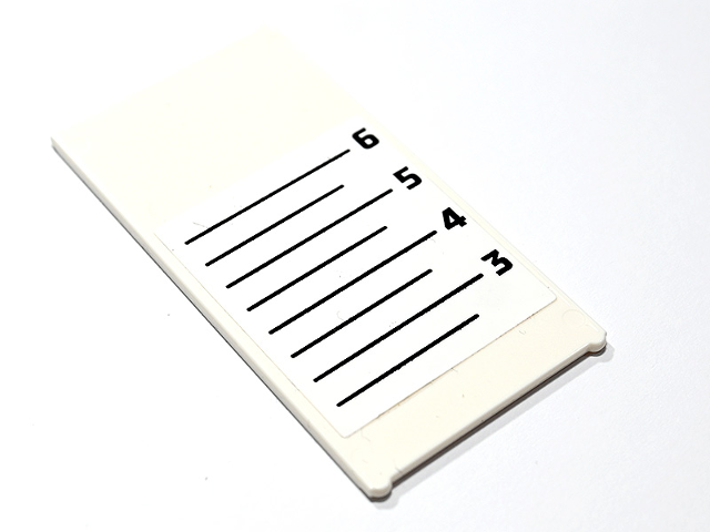 Glass for Window 1 x 4 x 6 with Black Horizontal Lines with Number 3, 4, 5 and 6 Height Chart Pattern (Sticker) - Set 60246