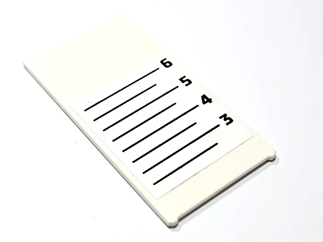 Glass for Window 1 x 4 x 6 with Black Horizontal Lines with Number 3, 4, 5 and 6 Height Chart Pattern (Sticker) - Set 60246