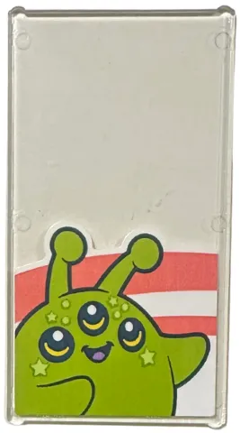 Glass for Window 1 x 4 x 6 with Coral Stripes and Lime Alien Pattern (Sticker) - Set 42674