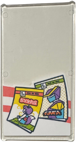 Glass for Window 1 x 4 x 6 with Coral Stripes and Comic Books Pattern (Sticker) - Set 42674