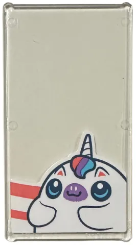 Glass for Window 1 x 4 x 6 with Coral Stripes and White Unicorn Pattern (Sticker) - Set 42674