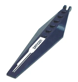 Hinge Plate 3 x 12 with Angled Side Extensions and Tapered Ends with 'DANGER' on White Background Pattern (Sticker) - Set 8103