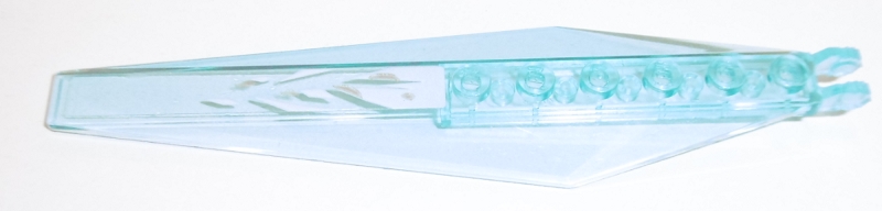 Hinge Plate 3 x 12 with Angled Side Extensions and Tapered Ends with Silver and White Ice Highlights Pattern (Sticker) - Set 70673