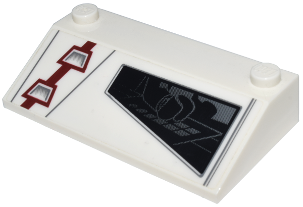 Slope 33 3 x 6 without Inner Walls with ARC-170 Starfighter Pattern Model Right Side (Sticker) - Set 8088