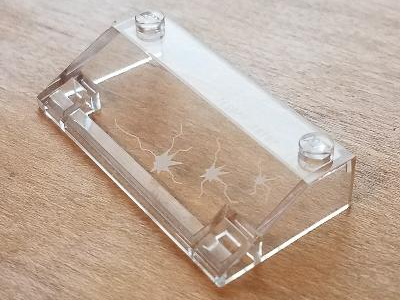 Slope 33 3 x 6 without Inner Walls with 3 Bullet Hole Cracks Pattern (Sticker) - Set 5973