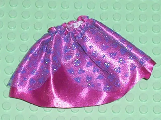 Belville, Clothes Skirt Long, Satin with Purple Sheer Sparkly Layer