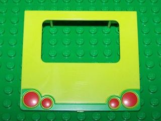 Duplo Van Rounded Windshield Rear Door with Red Taillights and Green Bumper Pattern