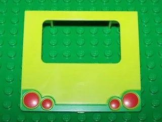 Duplo Van Rounded Windshield Rear Door with Red Taillights and Green Bumper Pattern