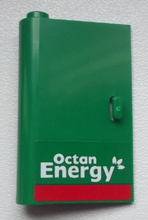 Door 1 x 3 x 4 Left - Open Between Top and Bottom Hinge with 'Octan Energy' Pattern (Sticker) - Set 60025