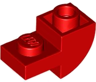 Slope, Curved 2 x 1 Inverted with Recessed Stud