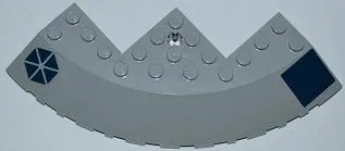 Brick, Round Corner 10 x 10 with Slope 33 Edge, Axle Hole, Facet Cutout with Separatist Logo and Dark Blue Square Pattern Right (Stickers) - Set 8018