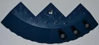 Brick, Round Corner 10 x 10 with Slope 33 Edge, Axle Hole, Facet Cutout with 3 Launch Tubes Pattern Model Right (Sticker) - Set 8018