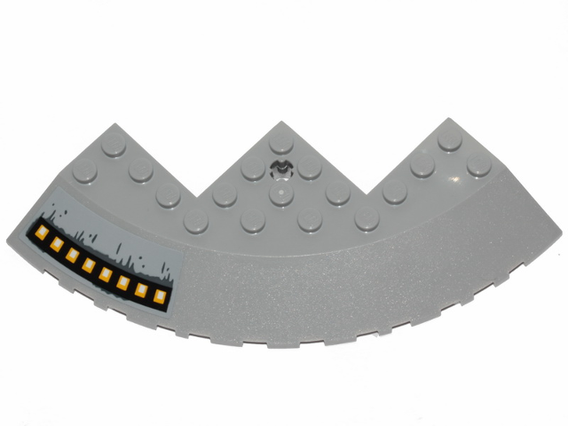 Brick, Round Corner 10 x 10 with Slope 33 Edge, Axle Hole, Facet Cutout with SW Outlet Nozzles Pattern Model Right Side (Sticker) - Set 75233