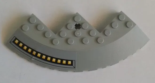 Brick, Round Corner 10 x 10 with Slope 33 Edge, Axle Hole, Facet Cutout with SW Outlet Nozzles Pattern Model Right Side (Sticker) - Set 75042