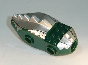 Dragon Body (Fantasy Era) with Metallic Silver Dorsal Scales Pattern (7048)