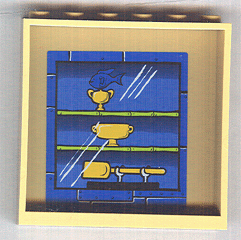 Panel 1 x 6 x 5 with Blue Trophy Cabinet Pattern (Sticker) - Set 4982