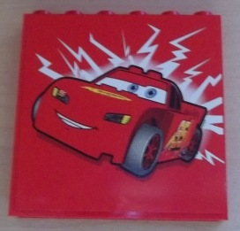 Panel 1 x 6 x 5 with Lightning McQueen Facing Left Pattern (Sticker) - Set 8486