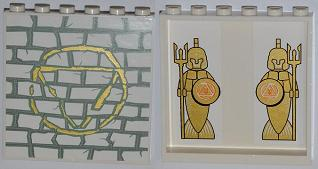 Panel 1 x 6 x 5 with 2 Mermen on Inside and Stone Wall on Outside Pattern (Stickers) - Set 7985