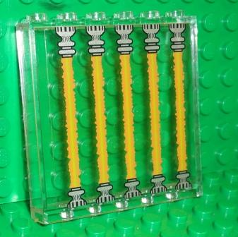 Panel 1 x 6 x 5 with 5 Orange Lasers Pattern (Sticker) - Set 8635