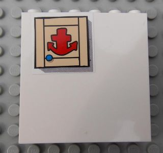 Panel 1 x 6 x 5 with Red Anchor Pattern (Sticker) - Set 3832