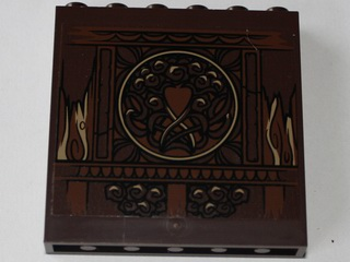 Panel 1 x 6 x 5 with Broken Planks and Medallion Pattern (Sticker) - Set 79010