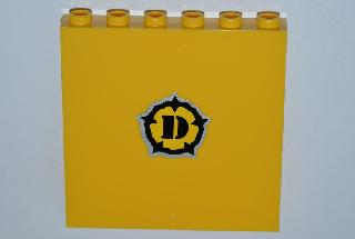 Panel 1 x 6 x 5 with Dino Logo Pattern (Sticker) - Set 5887