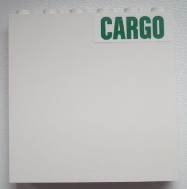Panel 1 x 6 x 5 with Green 'CARGO' Pattern Upper Right (Sticker) - Set 60020