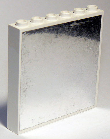 Panel 1 x 6 x 5 with Mirror on Outside Pattern (Sticker) - Set 41004