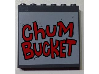 Panel 1 x 6 x 5 with Red 'ChUM BUCKET' Pattern (Sticker) - Set 4981