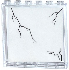Panel 1 x 6 x 5 with Black Cracks Pattern (Sticker) - Set 75919