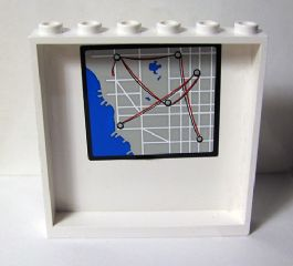 Panel 1 x 6 x 5 with Map Street Pattern on Inside (Sticker) - Set 60044