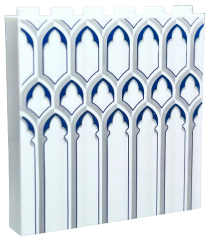 Panel 1 x 6 x 5 with Light Bluish Gray Ironwork Pattern