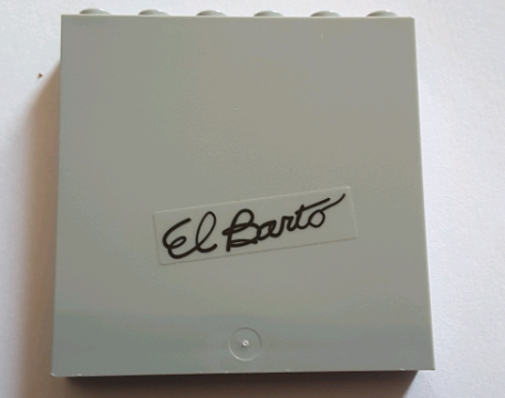 Panel 1 x 6 x 5 with Black 'El Barto' Pattern (Sticker) - Set 71016