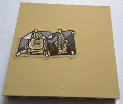 Panel 1 x 6 x 5 with Two Ghostbusters Minifigure Pictures Pattern (Sticker) - Set 75827