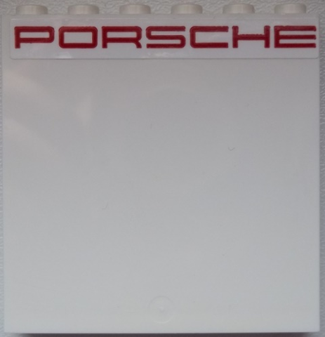 Panel 1 x 6 x 5 with Red 'PORSCHE' Pattern (Sticker) - Set 75876