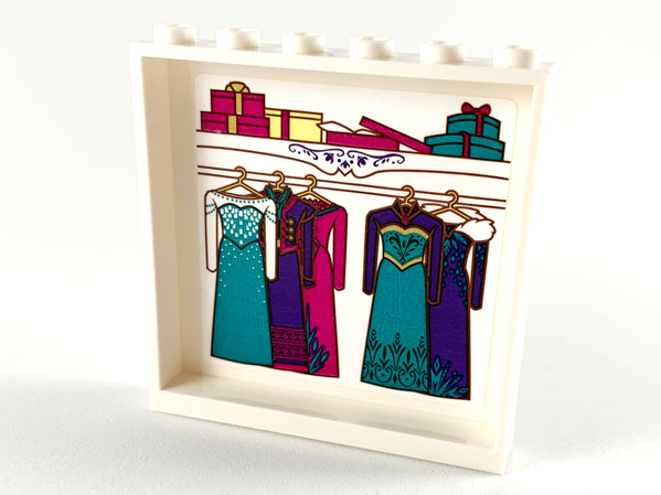 Panel 1 x 6 x 5 with Elsa's Wardrobe Pattern (Sticker) - Set 41167