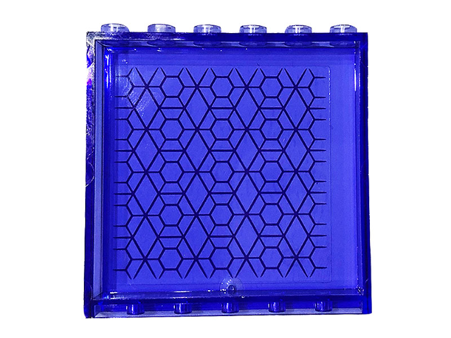 Panel 1 x 6 x 5 with Hexagons and Diamonds Pattern (Sticker) - Set 76103