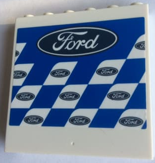 Panel 1 x 6 x 5 with Ford Large and Small Logos Pattern (Sticker) - Set 75881