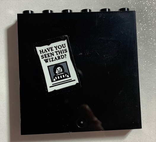 Panel 1 x 6 x 5 with 'HAVE YOU SEEN THIS WIZARD?' on White Poster Pattern (Sticker) - Set 75978