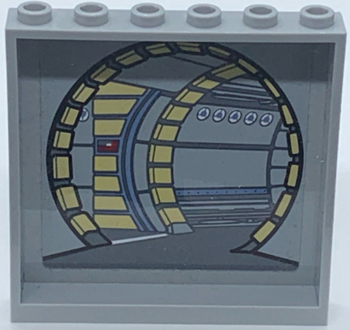 Panel 1 x 6 x 5 with SW Millennium Falcon Corridor Pattern 1 on Inside (Sticker) - Set 75192