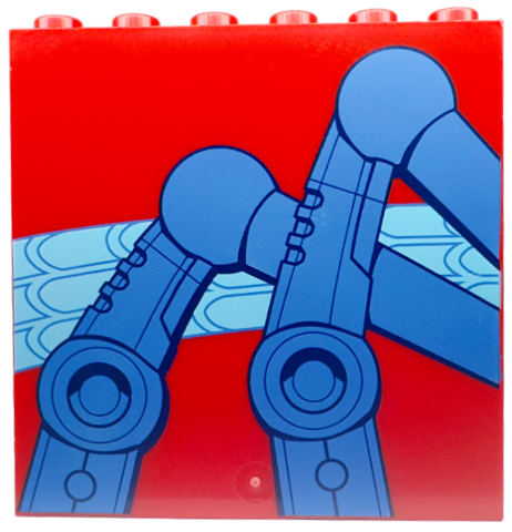 Panel 1 x 6 x 5 with Blue Mechanical Spider Legs and Medium Azure Web Pattern Side A