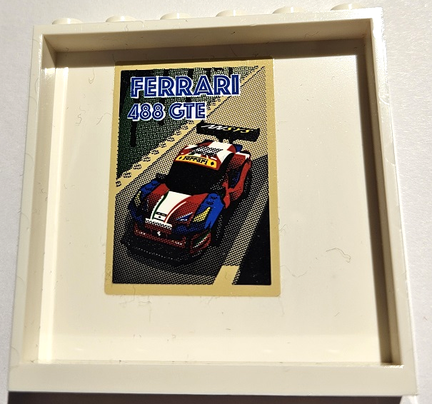 Panel 1 x 6 x 5 with Poster 'FERRARI 488 GTE' Pattern (Sticker) - Set 75889