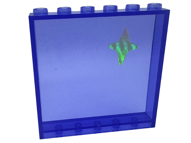 Panel 1 x 6 x 5 with Iridescent Mirrored Star Pattern (Sticker) - Set 41713