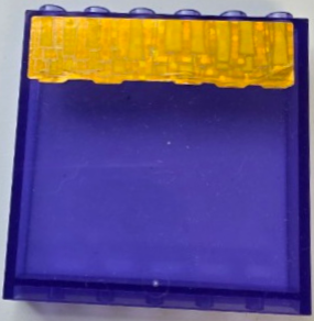 Panel 1 x 6 x 5 with Gold Holographic Mirrored Curtains Pattern (Sticker) - Set 41258