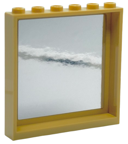 Panel 1 x 6 x 5 with Mirror on Inside Pattern (Sticker) - Set 76450