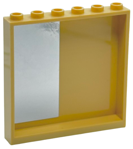 Panel 1 x 6 x 5 with Half Mirror Pattern Model Left Side (Sticker) - Set 76450