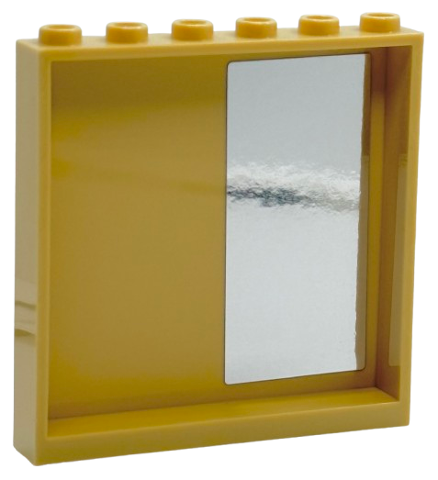 Panel 1 x 6 x 5 with Half Mirror Pattern Model Right Side (Sticker) - Set 76450