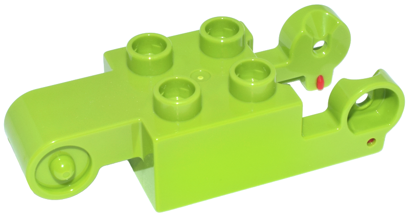 Duplo, Brick 2 x 2 with Locking Ring and Hinge with Red Gaskets