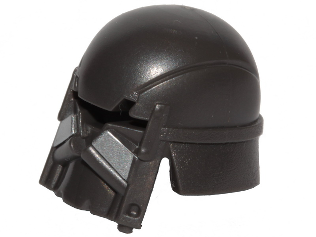 Minifigure, Headgear Helmet SW Knight of Ren with Black Visor and Silver Stripes Pattern